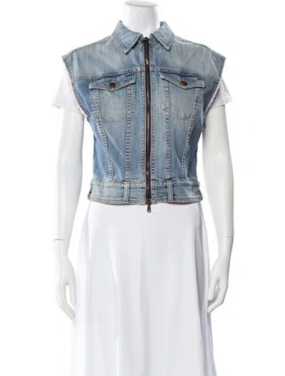 Pre-owned Fiorucci Printed Vest In Blue