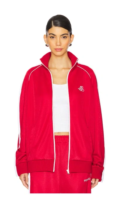 Fiorucci Puffy Piping Angel Track Sweatshirt In 레드