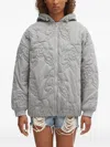 Fiorucci Quilted Hoodie In Gray