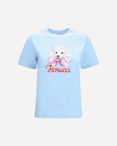 Fiorucci Regular Poodle-logo T-shirt In Blue