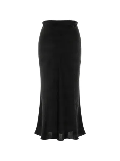Fiorucci Satin-finish Maxi Skirt In Black