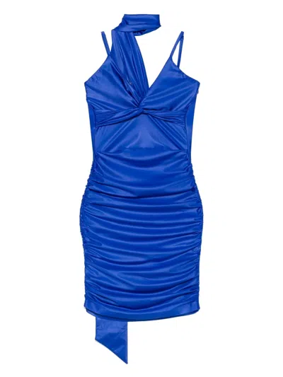 Fiorucci Scarf-detailing Mini Dress In Blue