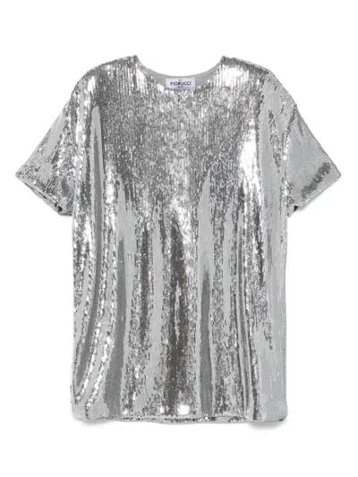 Fiorucci Sequinned Mini Dress In Silver