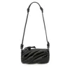 Fiorucci Black Lamb Ovis Aries Aries Shoulder Bag In Black