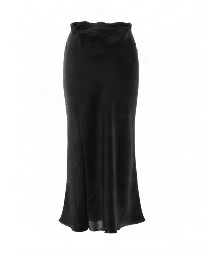 Fiorucci Silk-blend Maxi Skirt In Black