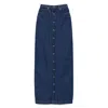 Fiorucci Denim Maxi Skirt In Blue