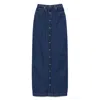 Fiorucci Denim Maxi Skirt In Blue