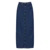 Fiorucci Denim Maxi Skirt In Blue