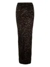 Fiorucci Animal-print Maxi Skirt In Brown