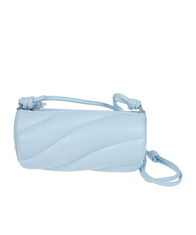 Fiorucci Small Cylindrical Shoulder Bag In Light Blue