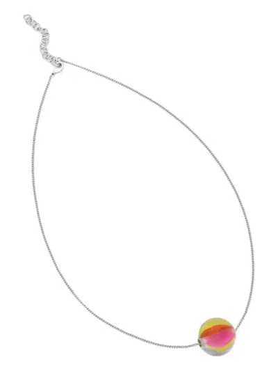Fiorucci Spherical Pendant Necklace In Silver