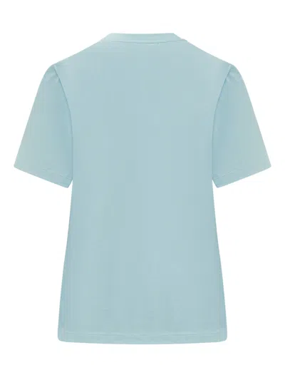 Fiorucci Stampaint Front T-shirt In Light Blue