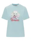 Fiorucci Stampaint Front T-shirt In Light Blue