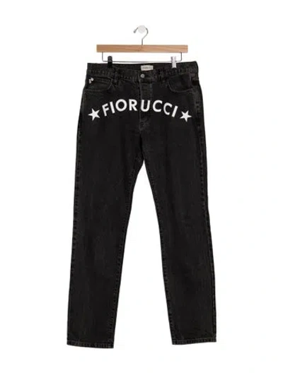 Pre-owned Fiorucci Straight-leg Jeans In Black