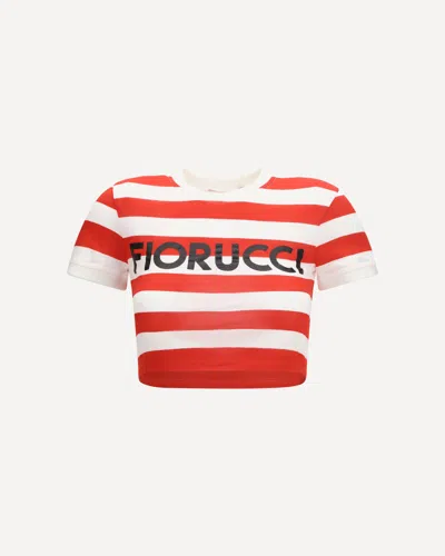 FIORUCCI STRIPED BABY T-SHIRT WITH LOGO