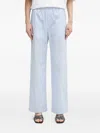 Fiorucci Striped Button-fastening Trousers In Blue