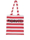 Fiorucci Striped Tote Bag In Red