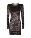 Fiorucci Mini Dress With Long Sleeves In Brown