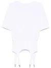 Fiorucci Suspenders-detailed T-shirt In 白色
