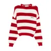 Fiorucci Cropped Sweater With Bold Horizontal Stripes And Embroidered Logo In Multi