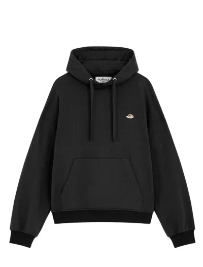 Fiorucci Logo-embroidered Hoodie In Black