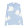 Fiorucci Cloud-appliqué Wool Sweater In Blue