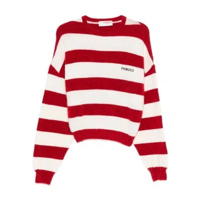 FIORUCCI SWEATERS RED, WHITE