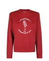Fiorucci Bordeaux Crewneck Sweatshirt With Vintage Graphic Print