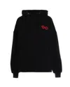 Fiorucci Mouth Print Relaxed Fit Hoodie In Black