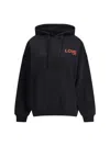 Fiorucci Kissing Angels Love Print Hoodie In Black