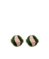 Fiorucci Swirl Pattern Clip-on Earrings In Green