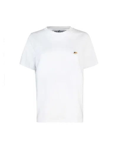Fiorucci T Shirt Bianca Angels Patch In White