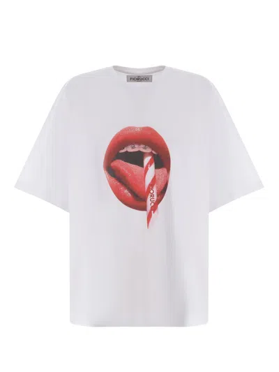 Fiorucci T-shirt  Bocca In Bianco