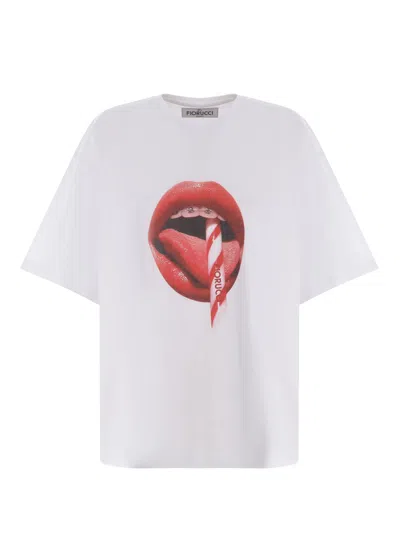 Fiorucci T-shirt  Mouth Made Of Cotton In White