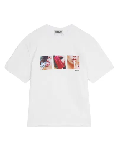 Fiorucci T-shirt Popsicle Bianca In White