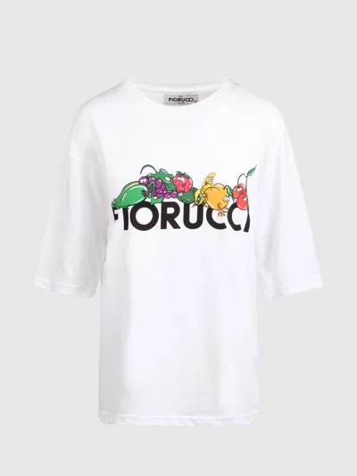Fiorucci T-shirt With Fruit Print In White