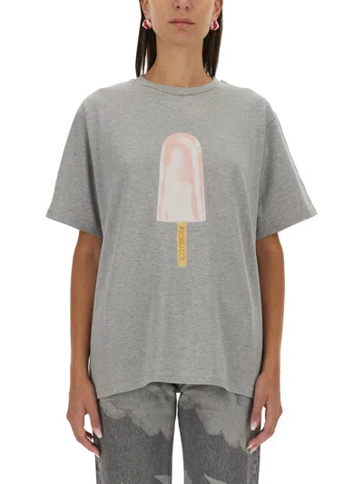 Fiorucci T-shirt With Logo In Grey