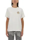 Fiorucci Cotton T-shirt With Angels Print In White