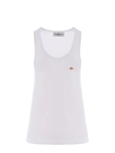 Fiorucci Tank Top  Angels Made Of Cotton In White