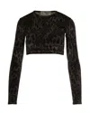 Fiorucci Leopard-print Long-sleeves Top In Brown