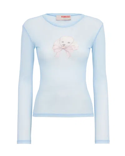 Fiorucci Top Poodle Tulle Light Blue