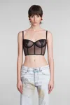 Fiorucci Heart Bralette In Black