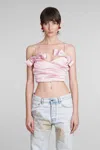 FIORUCCI TOPWEAR IN ROSE-PINK POLYESTER