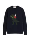 Fiorucci T-rex Patch Sweater In Blue