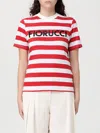 Fiorucci Striped Short-sleeve T-shirt In Red