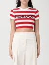 Fiorucci Striped Baby T-shirt With Logo In Multi