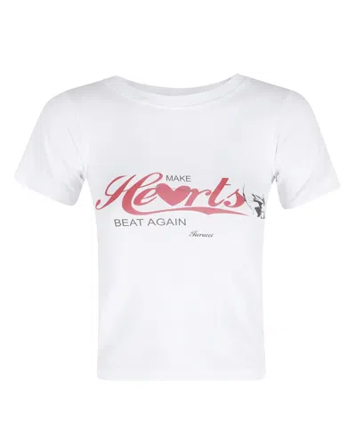Fiorucci T-shirt Make Hearts Beat Again White