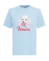 Fiorucci T-shirt Poodle Light Blue