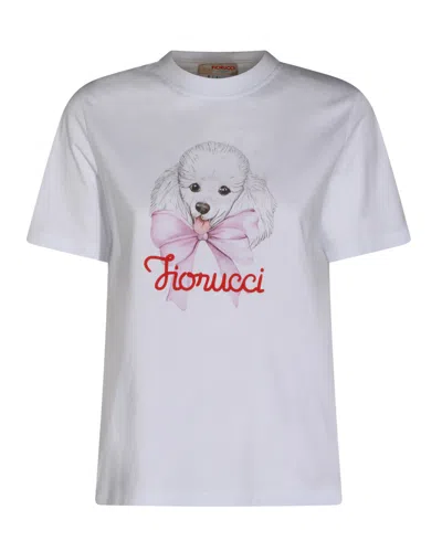 Fiorucci T-shirt Regular White Poodle Logo In Gray