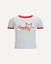 Fiorucci Ultra Team Glitter Star Logo Baby T-shirt In White